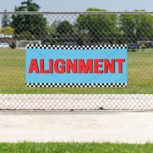 Front End Ausrichtung Auto-Werkstatt Groß Blau Banner