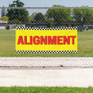 Front-End-Ausrichtung Automobilwerkstatt Groß Gelb Banner