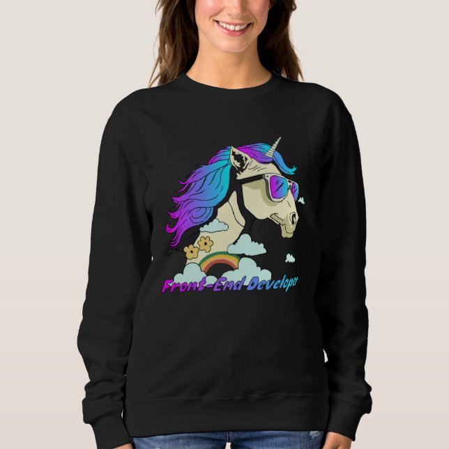 Front End Developer Unicorn Front End Developer We Sweatshirt (Vorderseite)