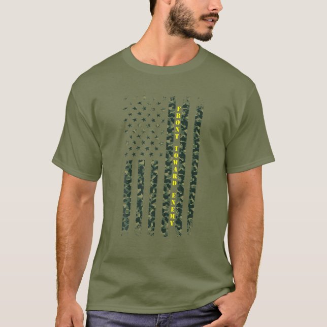 Front gegen Feind Militär Claymore Mine Amerikaner T-Shirt (Vorderseite)