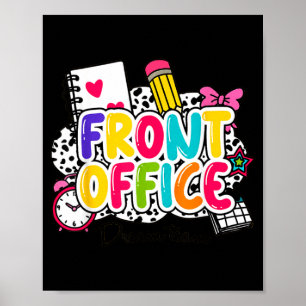 Front Office Dream Team Rosa Schleife Schulpersona Poster