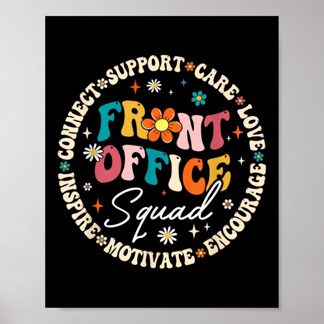 Front Office Team Zurück zur Schule Glücklicher er Poster (Vorne)