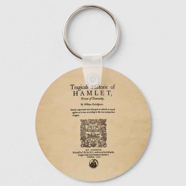 Front Piece to the Hamlet Quarto (1605 Version) Schlüsselanhänger (Vorderseite)