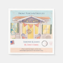 Front-Porch-Americana-Lichterkette Party-Dekoratio Serviette