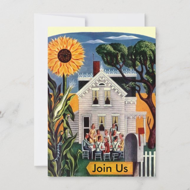 Front Porch Family Occasion Fun Lässige Einladunge Einladung (Vorderseite)