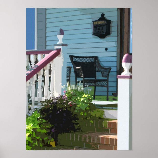 Front Porch in Ocean Grove NJ Poster (Vorne)