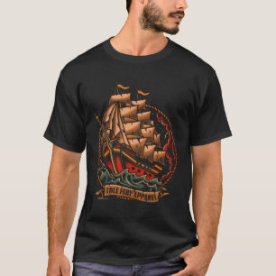 Front Print Idle Fury Traditioneller Tattoo Ship S T-Shirt