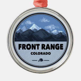 Front Range Mountains Colorado Camping Ornament Aus Metall