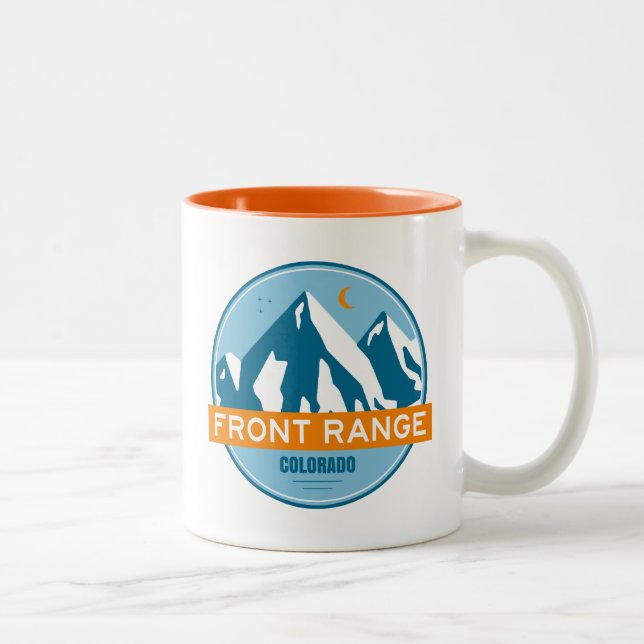 Front Range Mountains Colorado Zweifarbige Tasse (Rechts)
