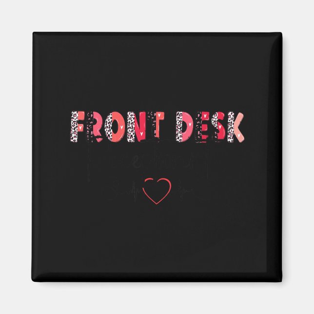 Front Receptionist Desk Valentines Day Hostal Nurs Magnet (Vorne)