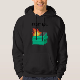 Front Row Dumpster Fire 8 Bit Hoodie