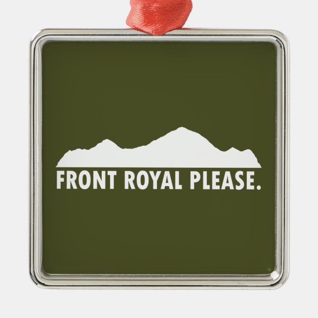 Front Royal Virginia Bitte Ornament Aus Metall (Vorne)