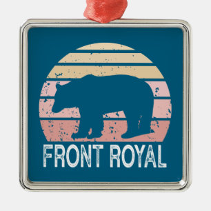 Front Royal Virginia Retro Bear Ornament Aus Metall