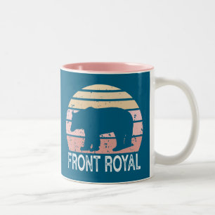 Front Royal Virginia Retro Bear Zweifarbige Tasse