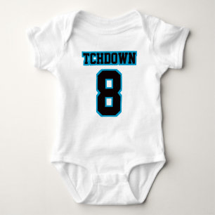 Front WHACK BLUE Bodysuit Football Jersey Baby Strampler