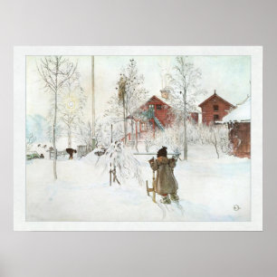 Front Yard und Wash House Carl Larsson Poster