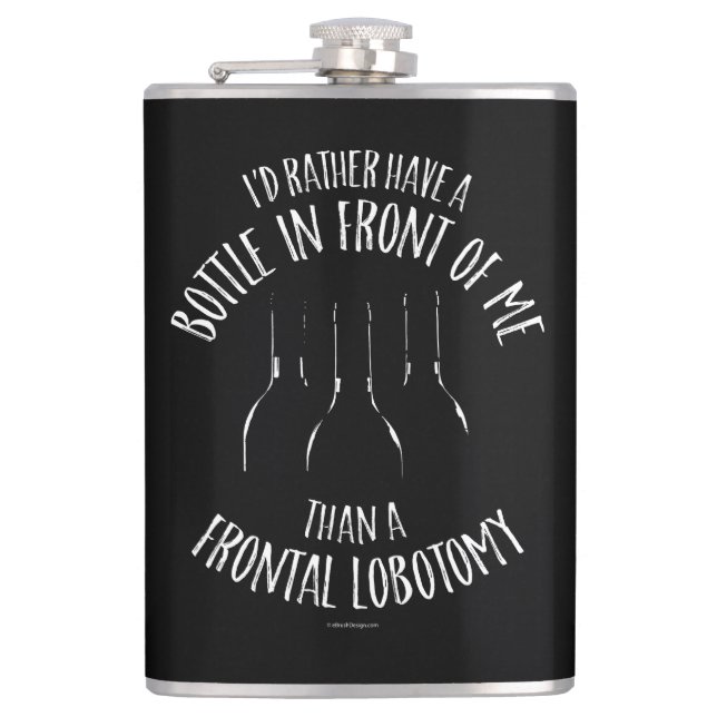 Frontal Lobotomy Flask Flachmann (Vorderseite)
