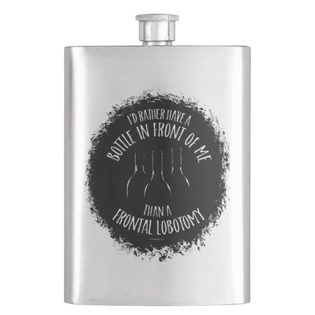 Frontal Lobotomy Flask Flachmann (Vorderseite)