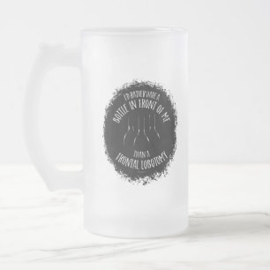 Frontal Lobotomy Mattiert Glass Beer Tasse