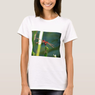 Frontal Red and Black Dragonfly T-Shirt