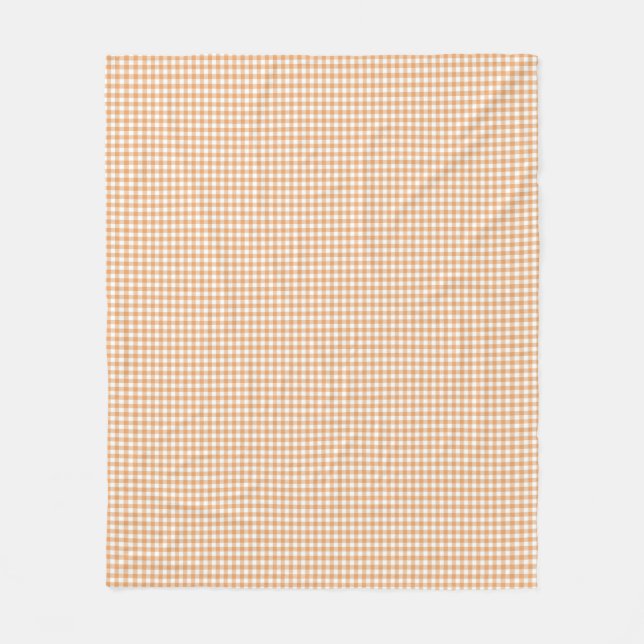 Frontansicht eines Stoffes mit warmem Orange  Fleecedecke (Vorderseite)