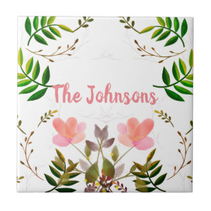 Fronten, Blätter und Blume Fliese