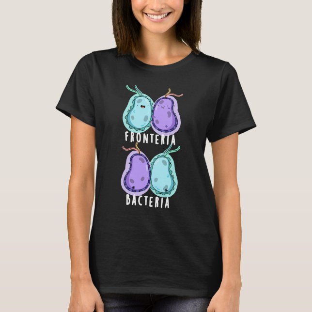 Fronteria Bacteria Funny Biology Pub Dark BG T-Shirt (Vorderseite)