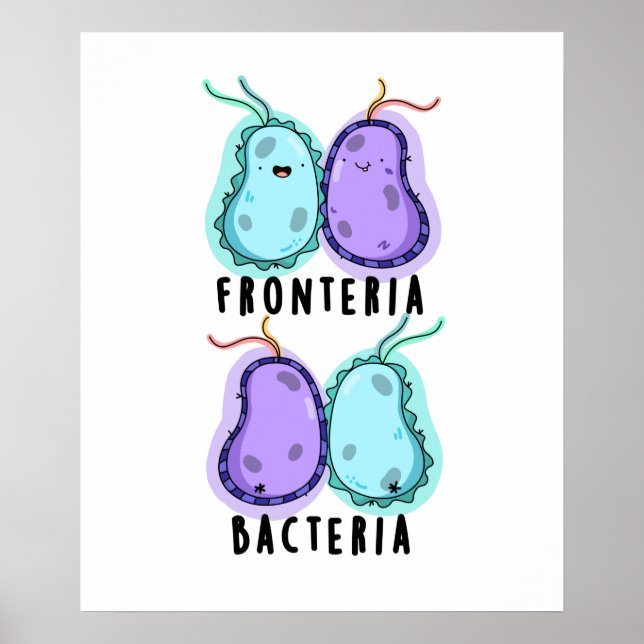 Fronteria Bacteria Funny Biology Pub Poster (Vorne)