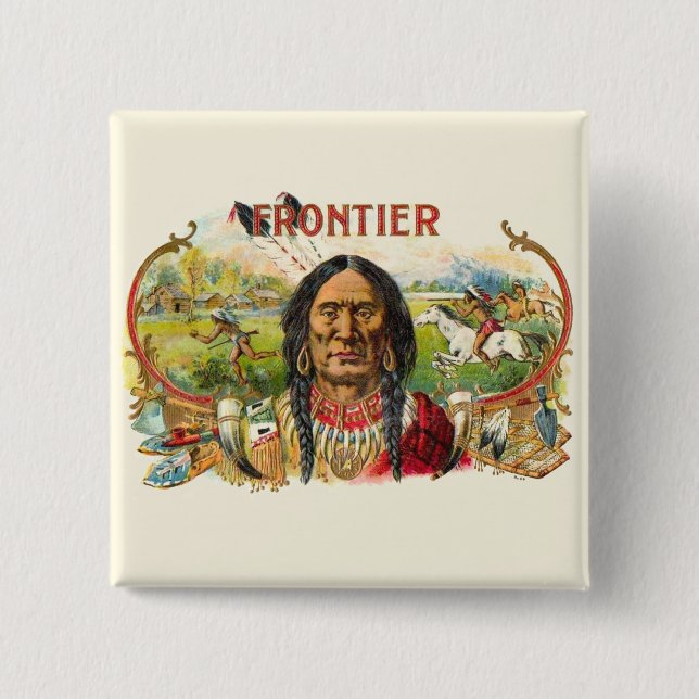 Frontier Cigar Advertising Button (Vorderseite)