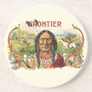 Frontier Cigar Advertising Sandstein Untersetzer