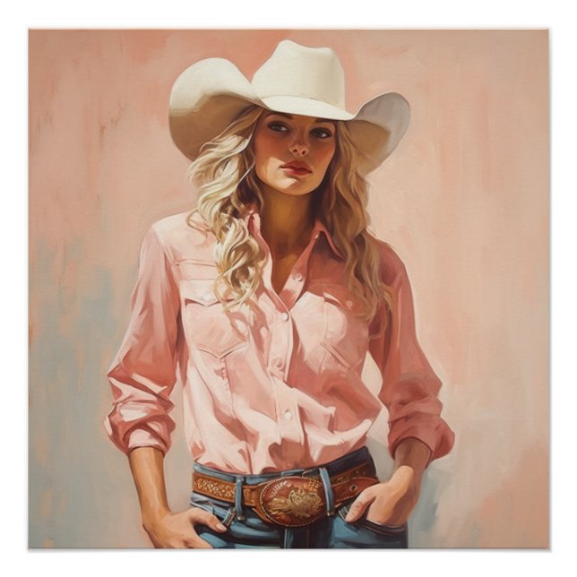 Frontier Fables: Cowgirl Wall Art Poster (Vorderseite)