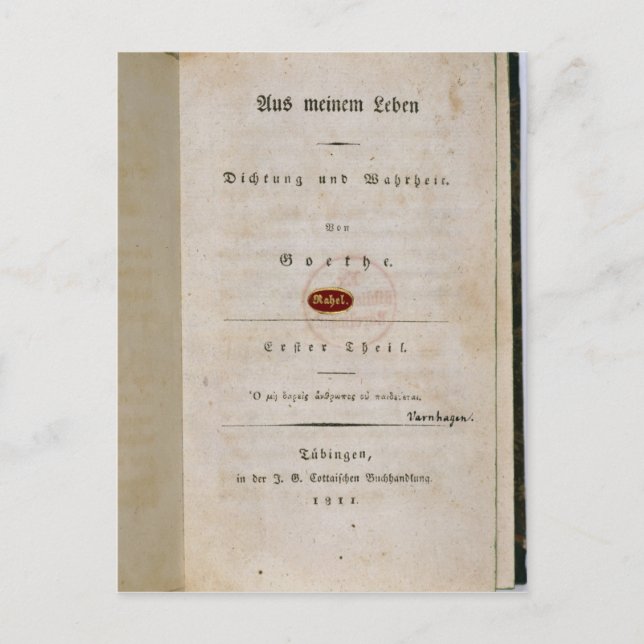 Frontispiece aus 'Out my Life Postkarte (Vorderseite)