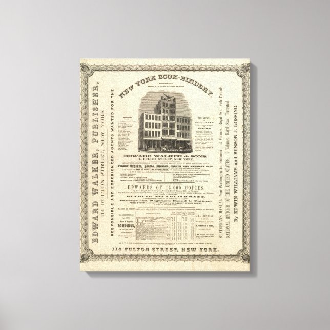 Frontispiece Coltons amerikanischer Atlas Leinwanddruck (Vorderseite)