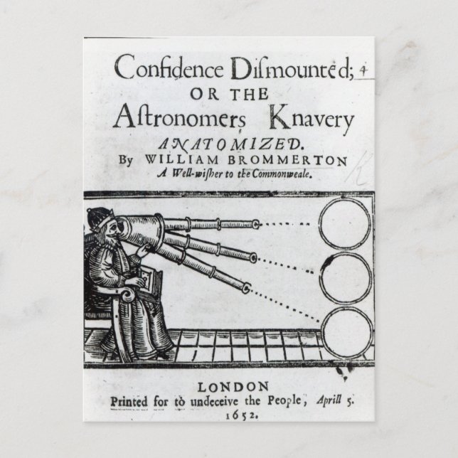 Frontispiece Confidence Dismontiert;Astronomin Postkarte (Vorderseite)