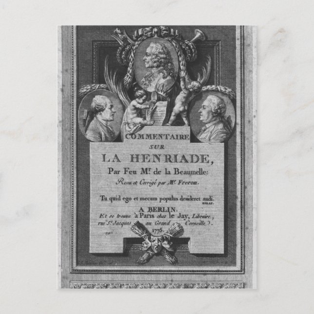 Frontispiece des Kommentars Postkarte (Vorderseite)
