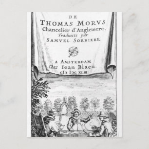 Frontispiece, 'Die Utopie von Thomas More' Postkarte