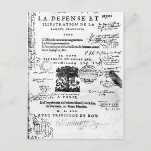 Frontispiece of 'La Defense et Illustration Postkarte