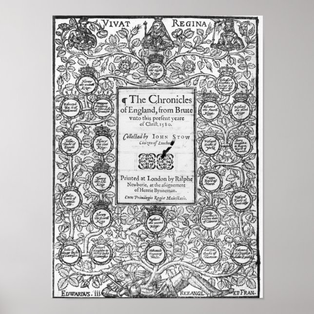 Frontispiece of 'The Chronicles of England' Poster (Vorne)