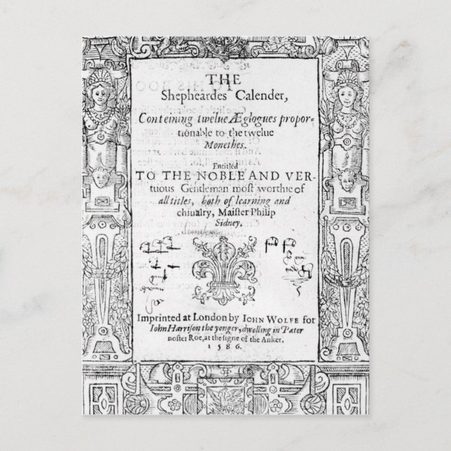 Frontispiece of 'The Shepeards Calender' Postkarte (Vorderseite)