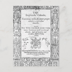 Frontispiece of 'The Shepeards Calender' Postkarte