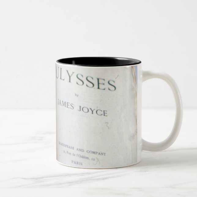 Frontispiece of 'Ulysses' von James Joyce Zweifarbige Tasse (Rechts)