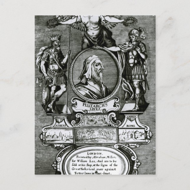 Frontispiece 'Plutarch's Lives' von Plutarch Postkarte (Vorderseite)