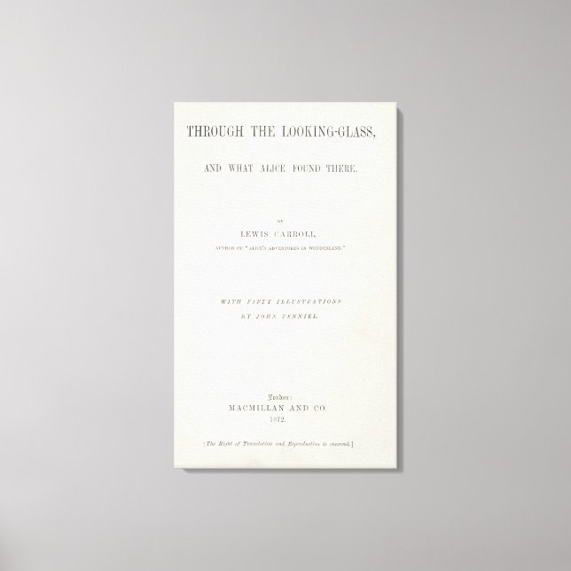 Frontispiece to 'Alice Through the Looking Glass' Leinwanddruck (Vorderseite)