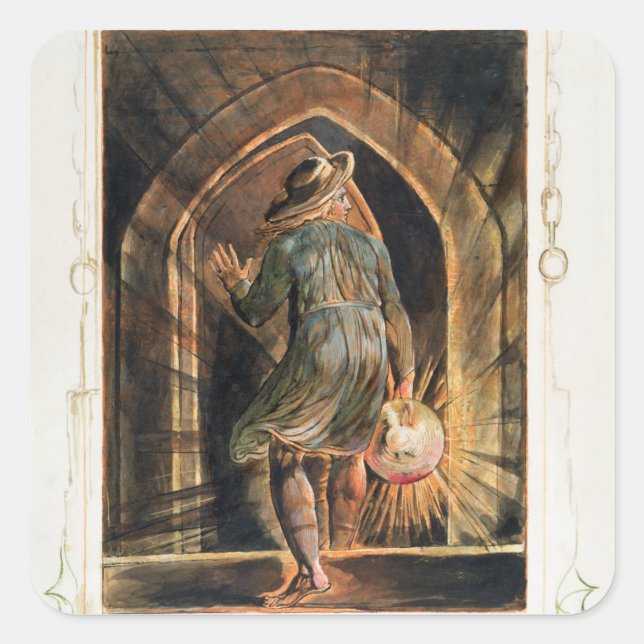 Frontispiece to 'Jerusalem' (Bentley Copy E) 1804- Quadratischer Aufkleber (Vorderseite)