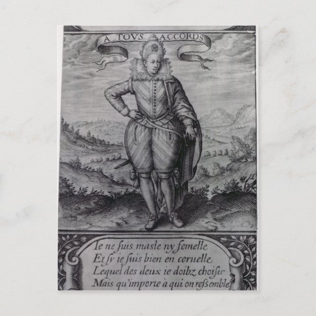 Frontispiece to 'Les Hermaphrodites' Postkarte (Vorderseite)