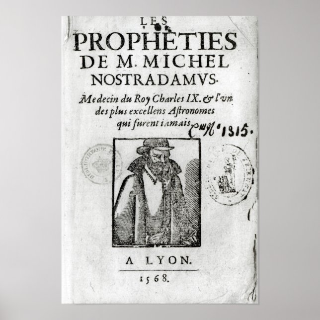Frontispiece to 'Les Propheties de M. Michel Poster (Vorne)