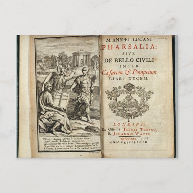 Frontispiece to "Pharsalia" Postkarte (Vorderseite)