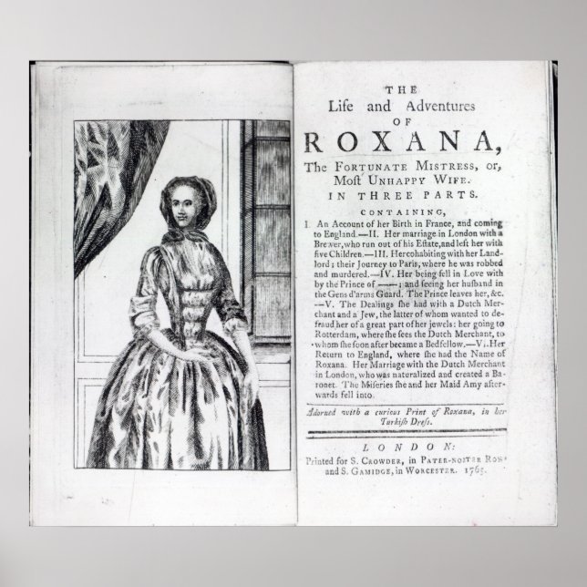 Frontispiece to 'Roxana, The Fortunion Poster (Vorne)