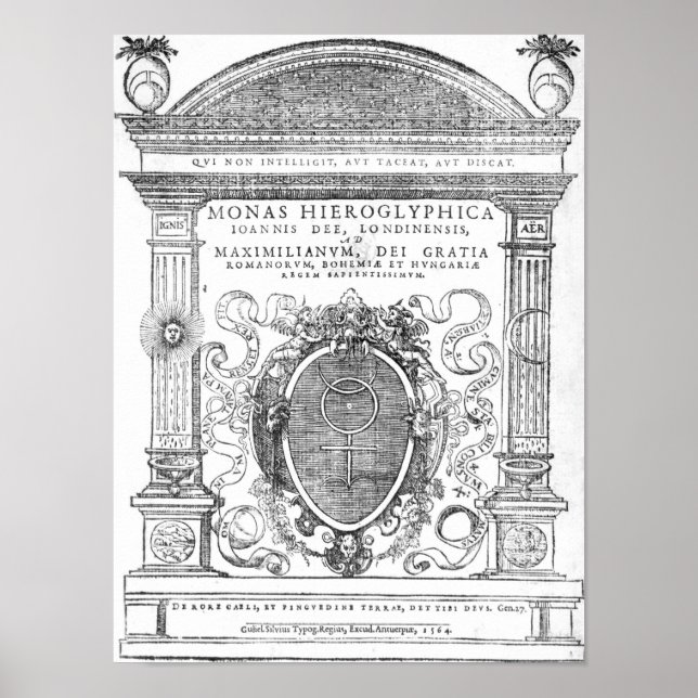 Frontispiece von "Monas Hieroglyphica" Poster (Vorne)