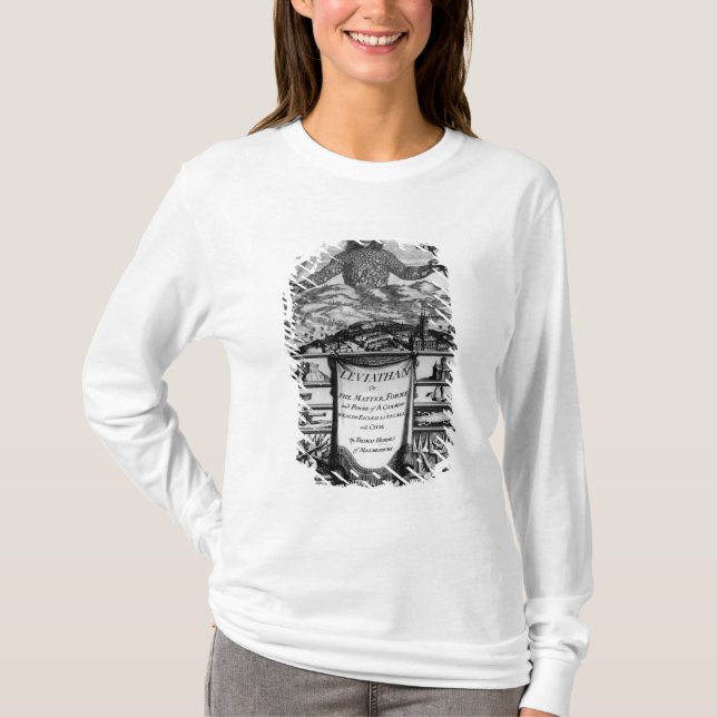 Frontispiz durch Thomas Hobbes von Malmesbury T-Shirt (Vorderseite)